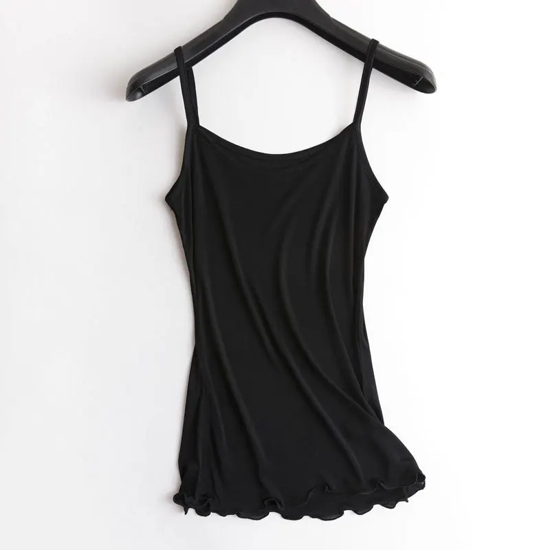 Camisole en soie tricotée en soie de mûrier naturelle, sous-vêtement en soie, gilet en soie disponible en plusieurs couleurs