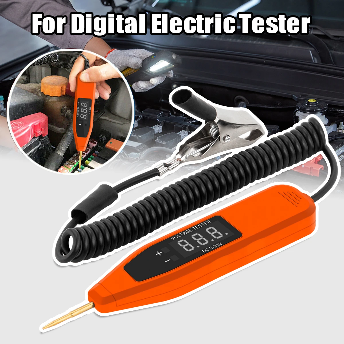 5V-32V Dca VoltageTesters Tools Auto electrician For Circuit Detection Tester Pen Power Probe AC Voltage Check Digital Indicator