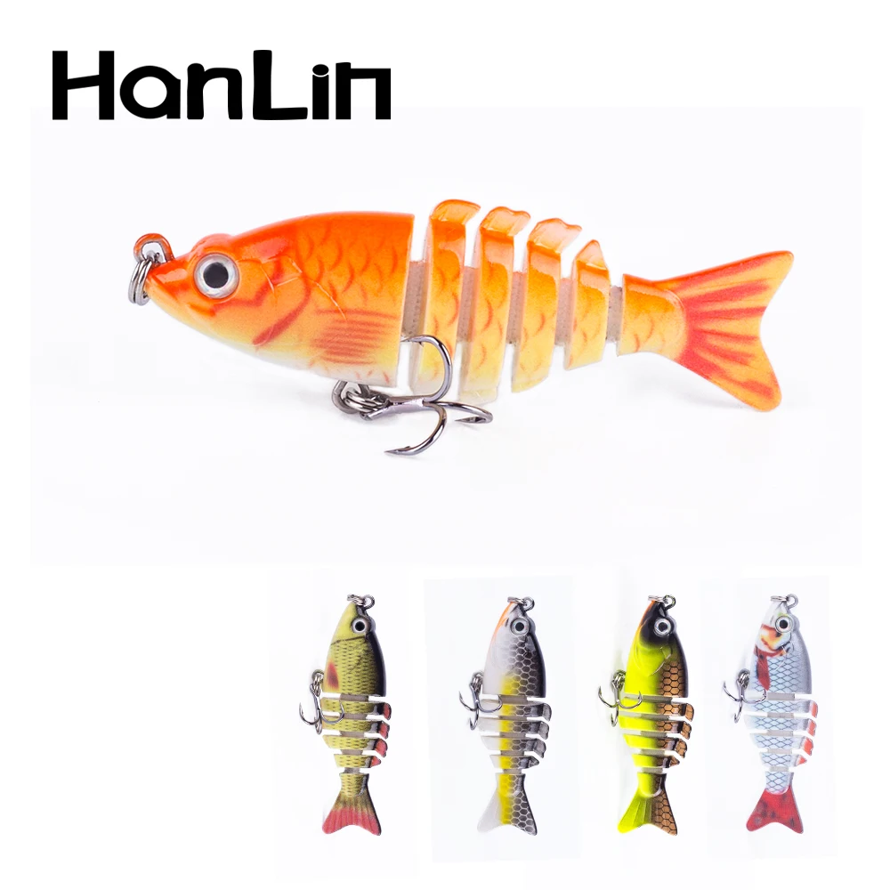 Mini Fishing Lure 6 Segments Jointed Bait 6CM/4.7G Swimbait Sinking Wobblers For Pike Bass Fake Fish Accessories Tackle