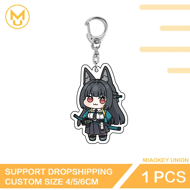 Hoshimi Miyabi Zenless Zone zéro oreilles de chat édition Q fille acrylique porte-clés exquis attrayant Anime bijoux accessoires cadeaux