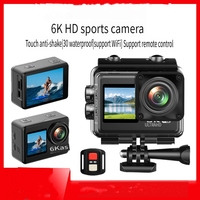 Ultra-clear 6K dual-screen touch action camera EIS stabilization, Sony lens remote version, suitable for sports and adventure