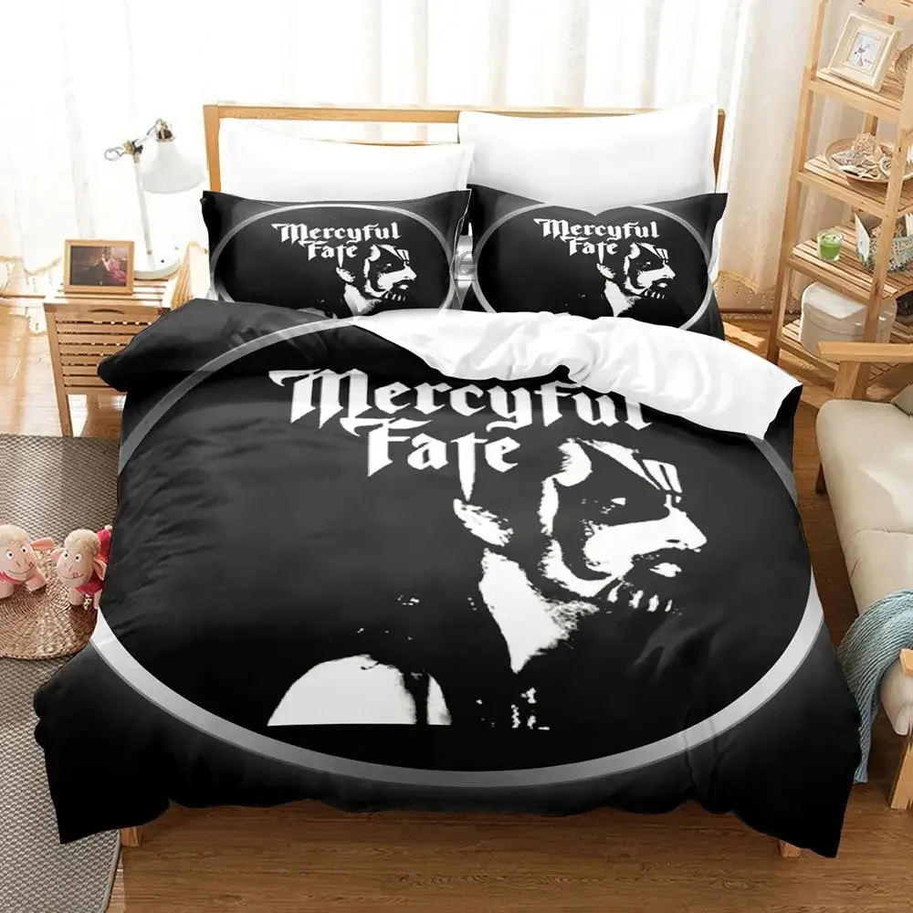 3D Print Mercyful fate Bedding Set Duvet Cover Bed Set Quilt Cover Pillowcase Comforter king Queen Size Boys Adult Bedding Set