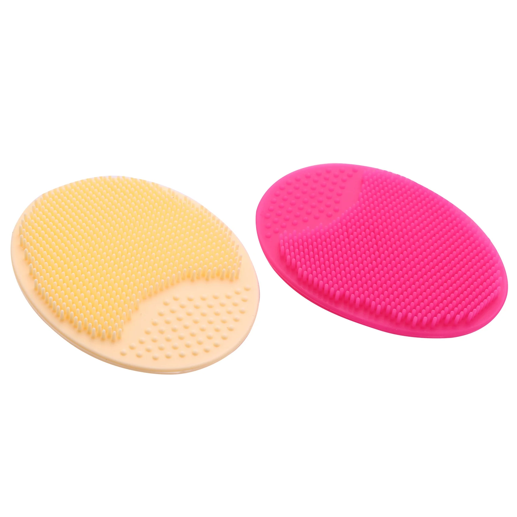 2Pcs Spa Silicone Beauty Wash Pad Skin Scrub Cleaning Pad Wash Face Facial Exfoliating Brush Cleanser Tool