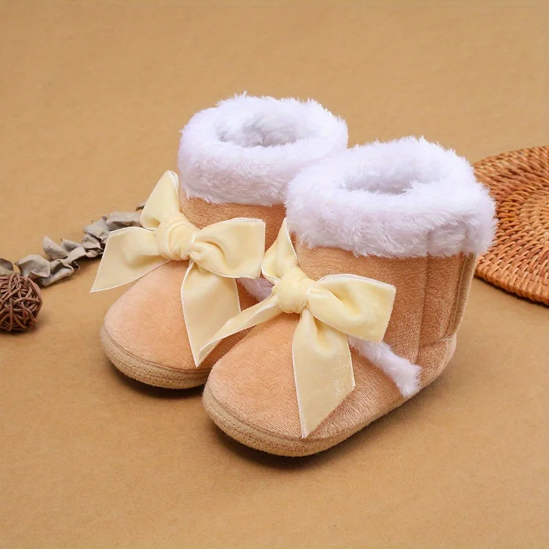 New Fashion Comfortable Shoes Newborn Baby Girls Boys Soft Booties Solid Pompom Snow Boots Infant Toddler Newborn Warming Shoes
