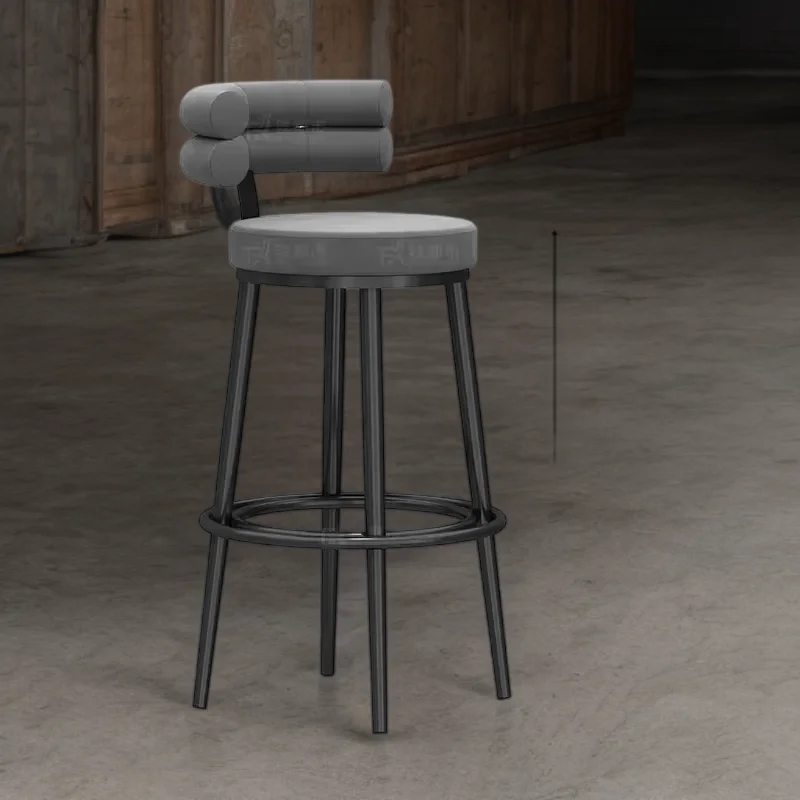 

Stand Cover For A Round Bar Chair And Table High Luxury Modern Furniture Bar Chair Kitchen Black Legs Metalic Base Reinforce