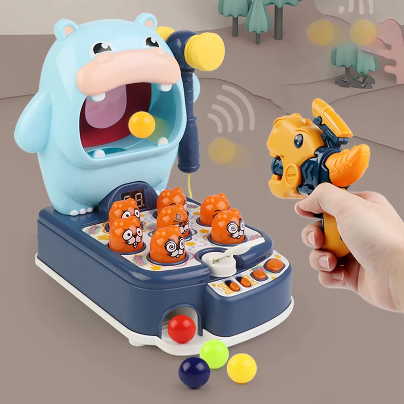 Hippo Playing Toy for Children Game Beat Table Games Whack A Mole Game TOY Games Balls Score Kids Toys Gifts