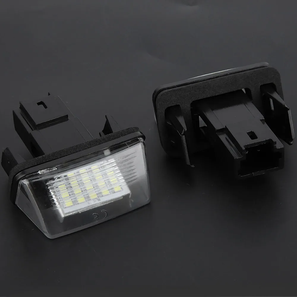 2pcs 18 LED License Plate Light Direct Replacement Left Right Pair LED License Light Waterproof Housing License Plate Lamp