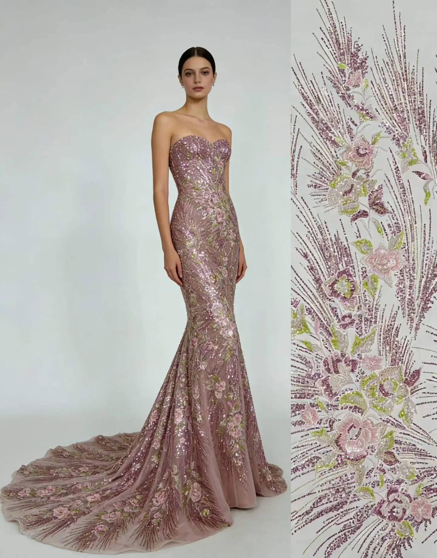 

Mccarthy 2026 Embroidery Sequins Beaded Nigerian African Lace Fabric High Quality Groom French Lace Fabric for Wedding