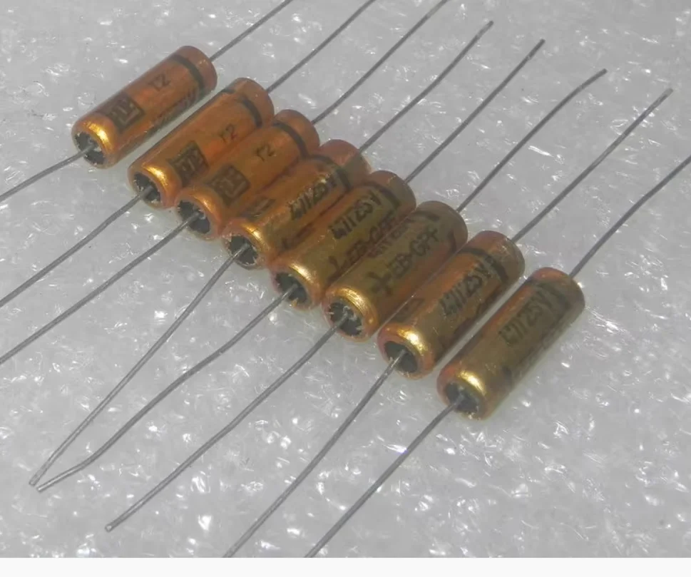 

ROE 47UF 25V Gold-pack EB Copper-foot Digital Grinding Machine Old Audio Electrolytic Capacitor. Dimensions: 6mm * 17mm