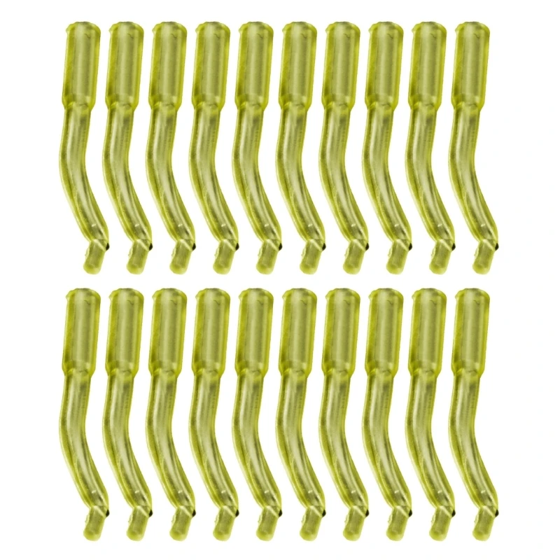 20Pcs/pack Lake Fishing Hook Sleeves Hair Rig Line Aligner Soft Antitangles Fishing Kickers Line Aligners Sleeves Set