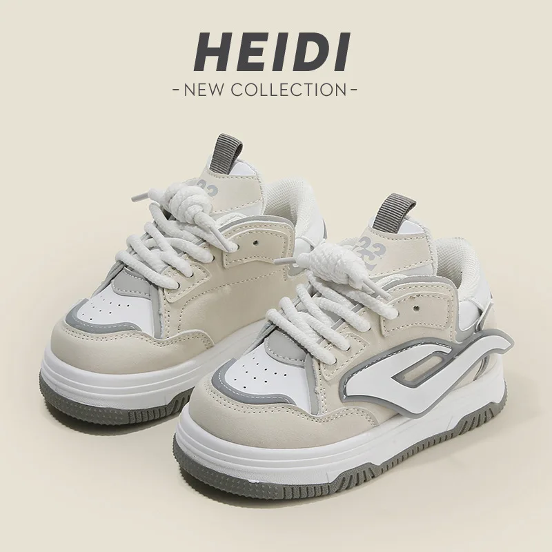 

Новые повседневные кроссовки для школьников, детские кроссовки на толстой подошве для мальчиков и девочек, спортивная обувь для активного отдыха, детские нескользящие дышащие кроссовки.