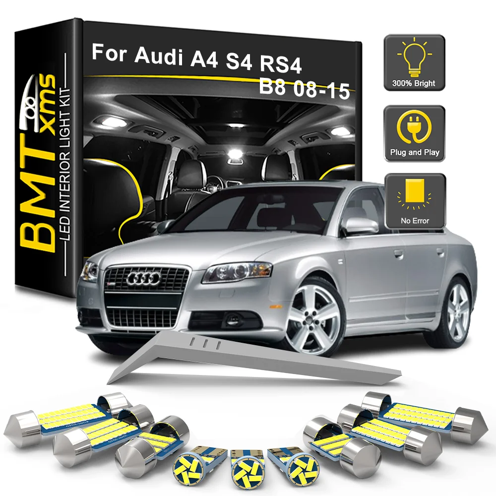 

BMTxms LED Interior Light Bulb Kit For Audi A4 S4 RS4 B8 Sedan Avant 2008 2009 2010 2011 2012 2013 2014 2015 Car Accessories