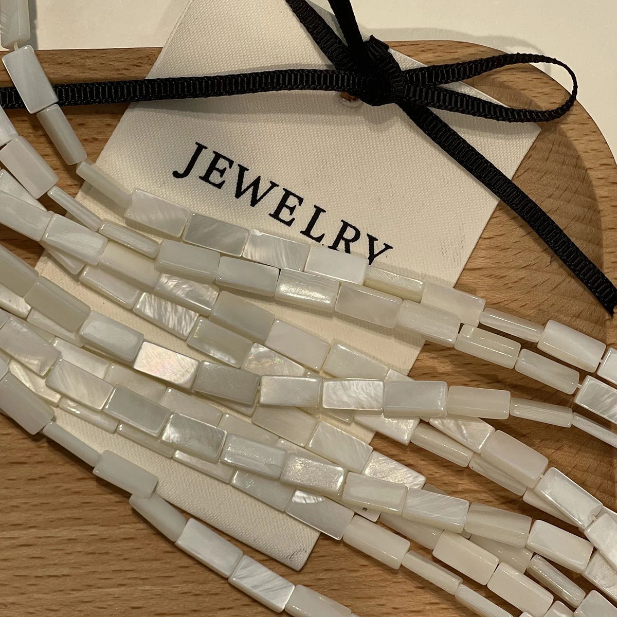 2pcs Natural Freshwater Shell Rectangular 8x11mm Semi-Finished Beads for DIY Necklace Bracelet Jewelry Making Accessories Women