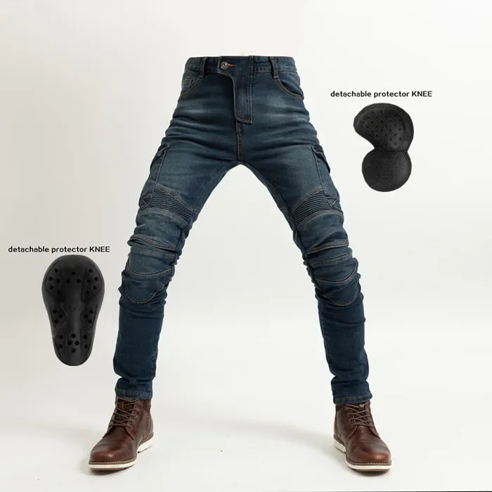 

New Motorcycle Road Racing Blue Pants Men Moto Jeans CE Armor Protective Gear Motorbike Trousers Motocross Pants
