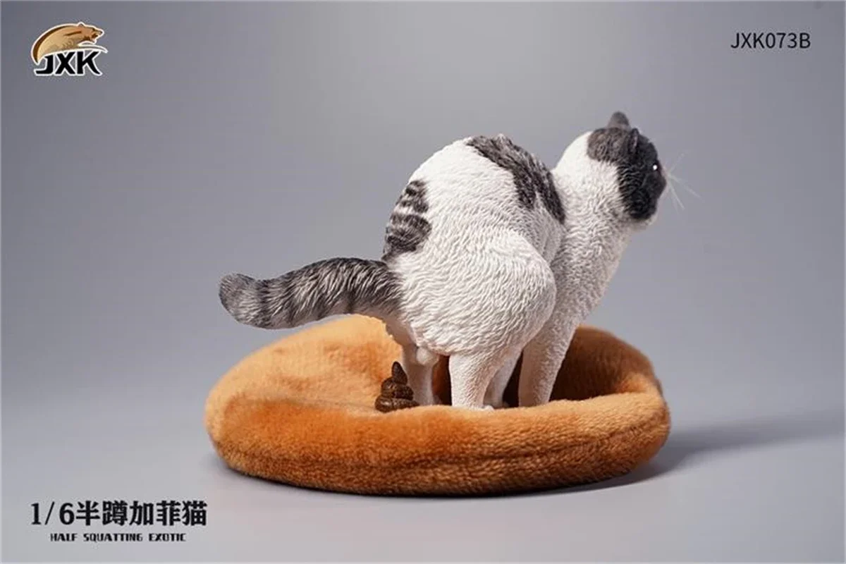 JXK 1/6 Half Squatting Exotic Model Cute Pet Cat Figure Animal  Collector Creative Funny Christmas Decoration Kid Toy Gift