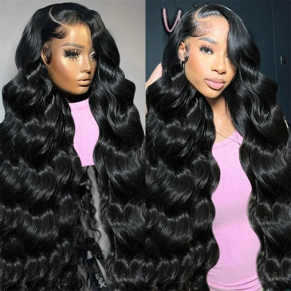 Brazilian Body Wave HD Transparent Lace Frontal Wigs 13x4 13X6 Lace Front Human Hair Wig 30 36 Inch 360 Full Lace Wigs For Women