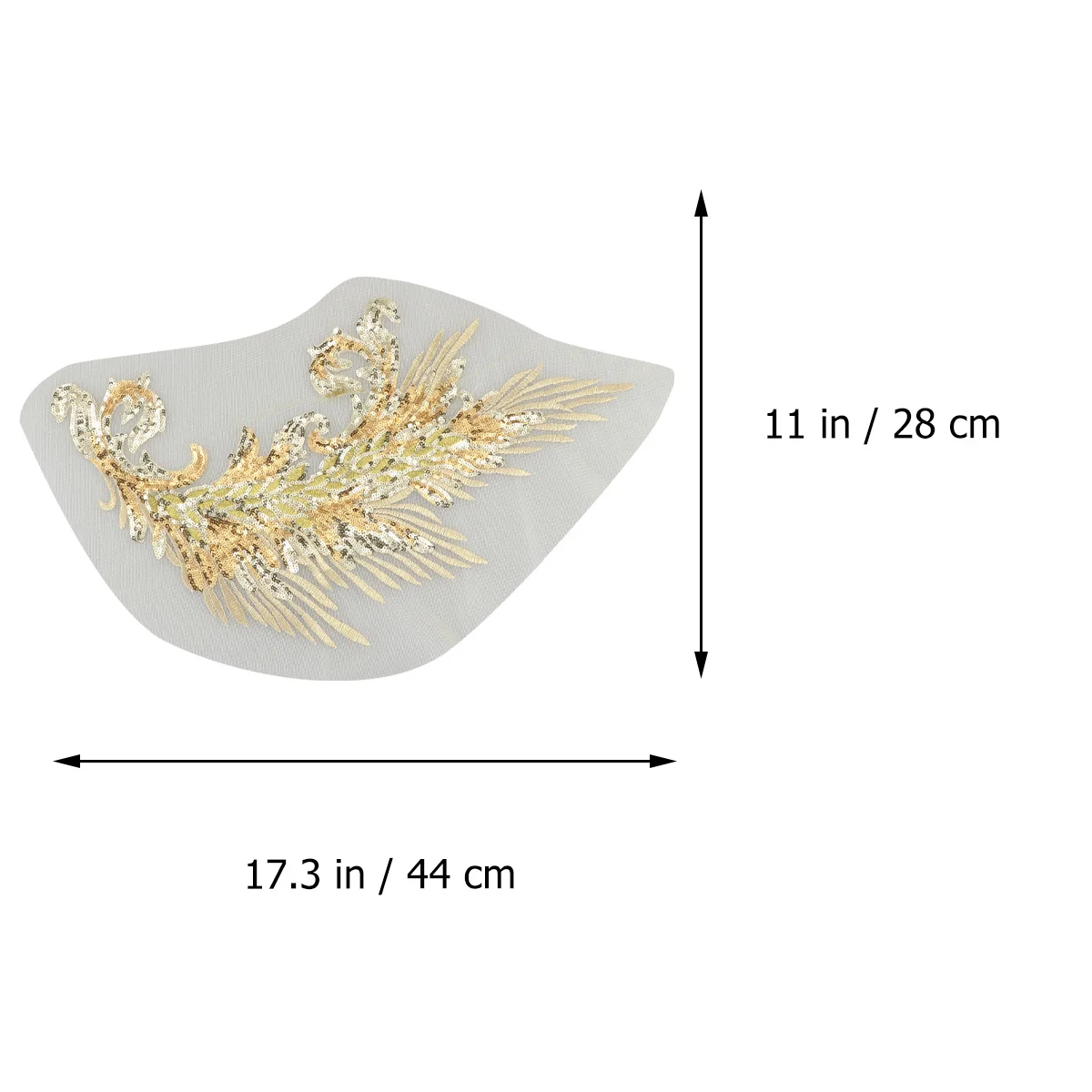 

2Pcs Retro Wings Shaped Sequins Cloth Patch Embroidery Accessories DIY Garment Decoration