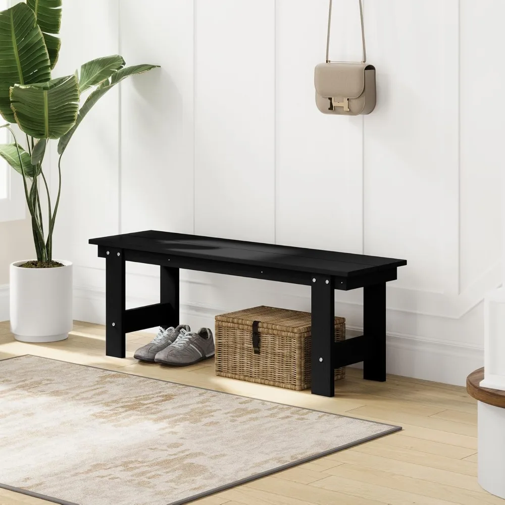 

Garden Bench, Front Porch Bench Entryway Park Bench, Patio Backless Garden Seat for Outdoors/Indoor, Low Farmhouse Bench