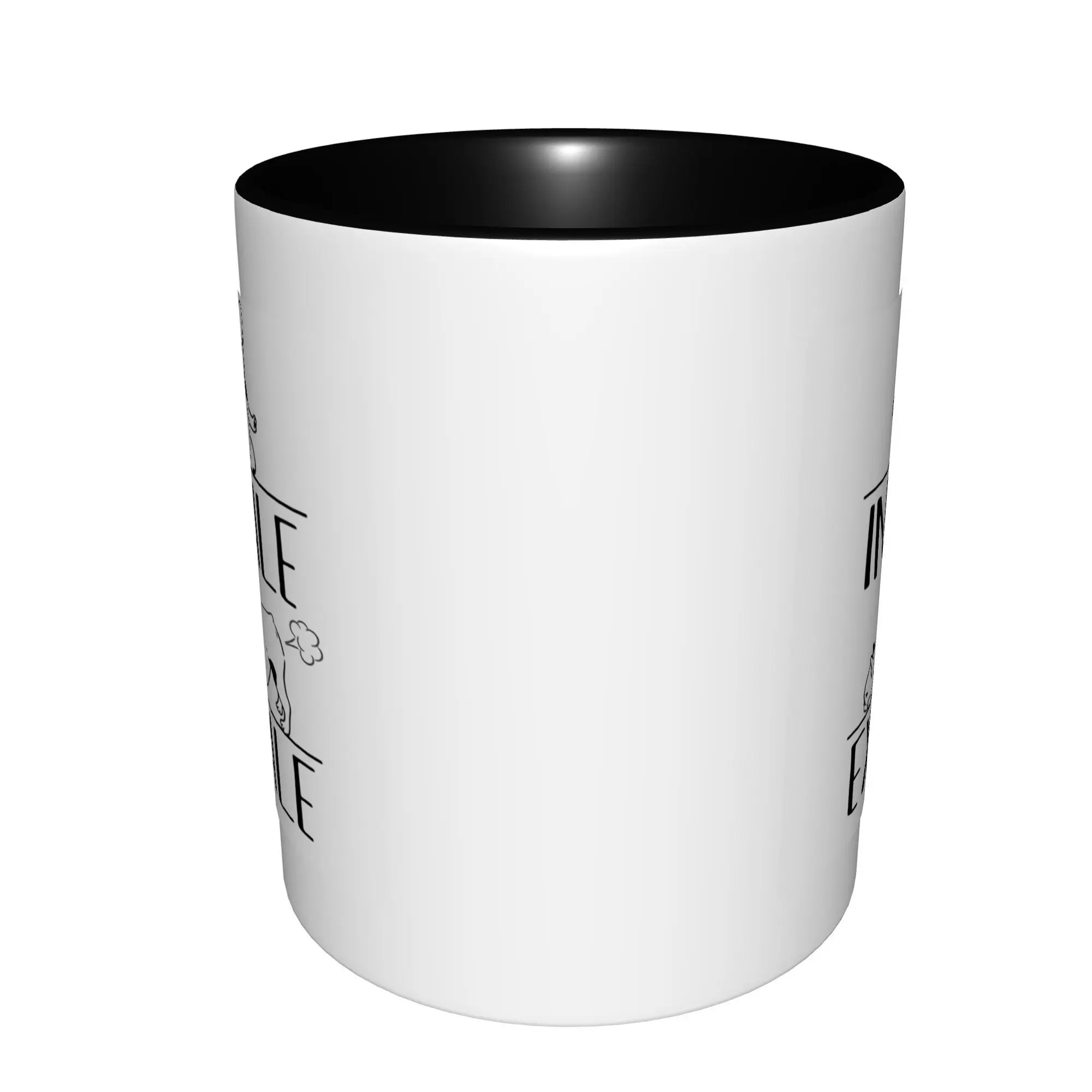 الفرنسية البلدغ Frenchie أمي أبي اليوغا التأمل يستنشق أكواب الزفير مع مقبض أسود أكواب القهوة عيد ميلاد أكواب شاي سيراميك 11 أوقية