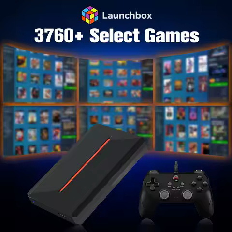 Launchbox OS Retro Gaming HDD 3760+Games for PS4/PS3/PS2/SWITCH/WIIU/DC/N64/NES Emulators Retro Game Consoles for Win PC＆Laptop