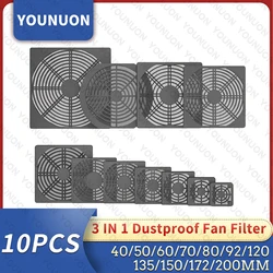 10pcs Dustproof 120mm Case Fan Dust Filter Guard Grill Protector Cover for PC Compute Cleaning Fan Cover Case 40/50/60/70/80/90