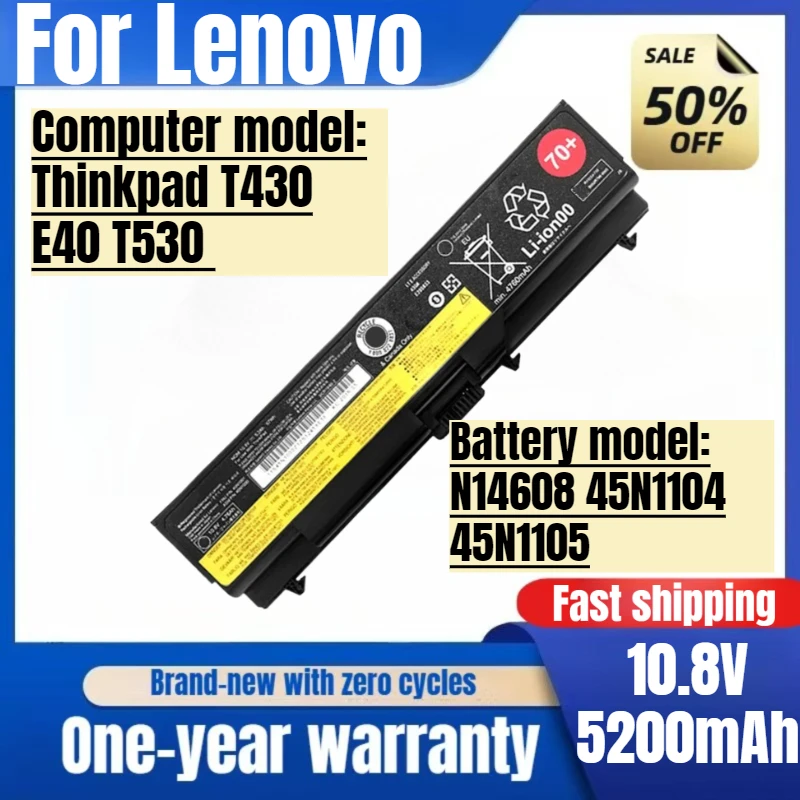 

For Lenovo Thinkpad T430 E40 T530 Battery N14608 45N1104 45N1105 High Quality High Capacity Battery Replacement Bateria