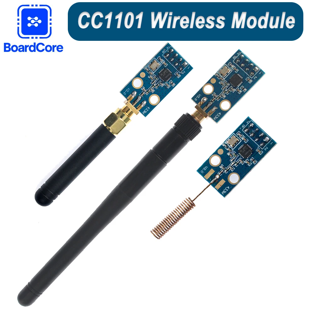 Module sans fil CC1101 avec antenne SMA, émetteur-récepteur sans fil 433MHZ pour Arduino DIY