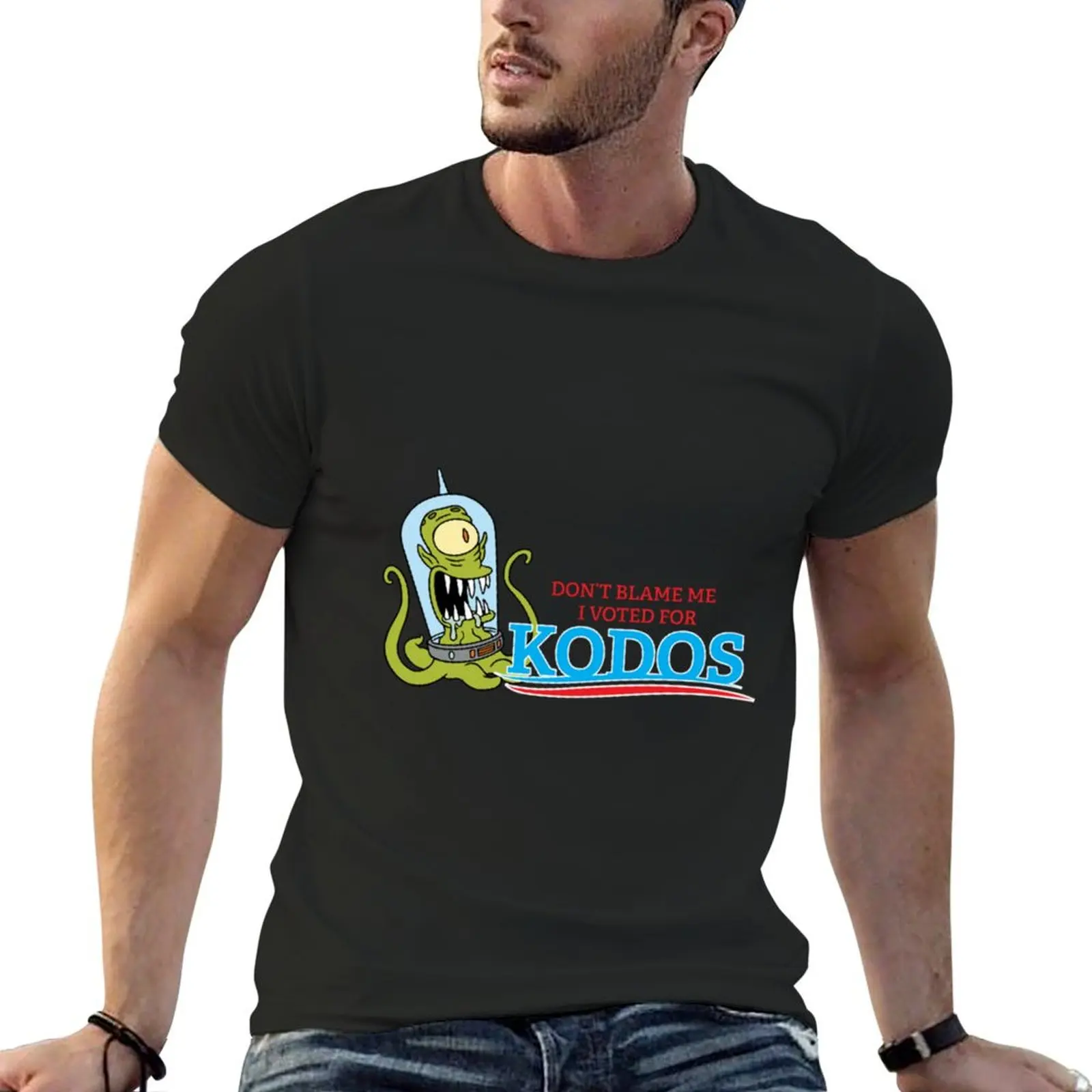 Don't Blame Me I Voted for Kodos T-Shirt boys animal print man t shirt anime cheap stuff mens clothing