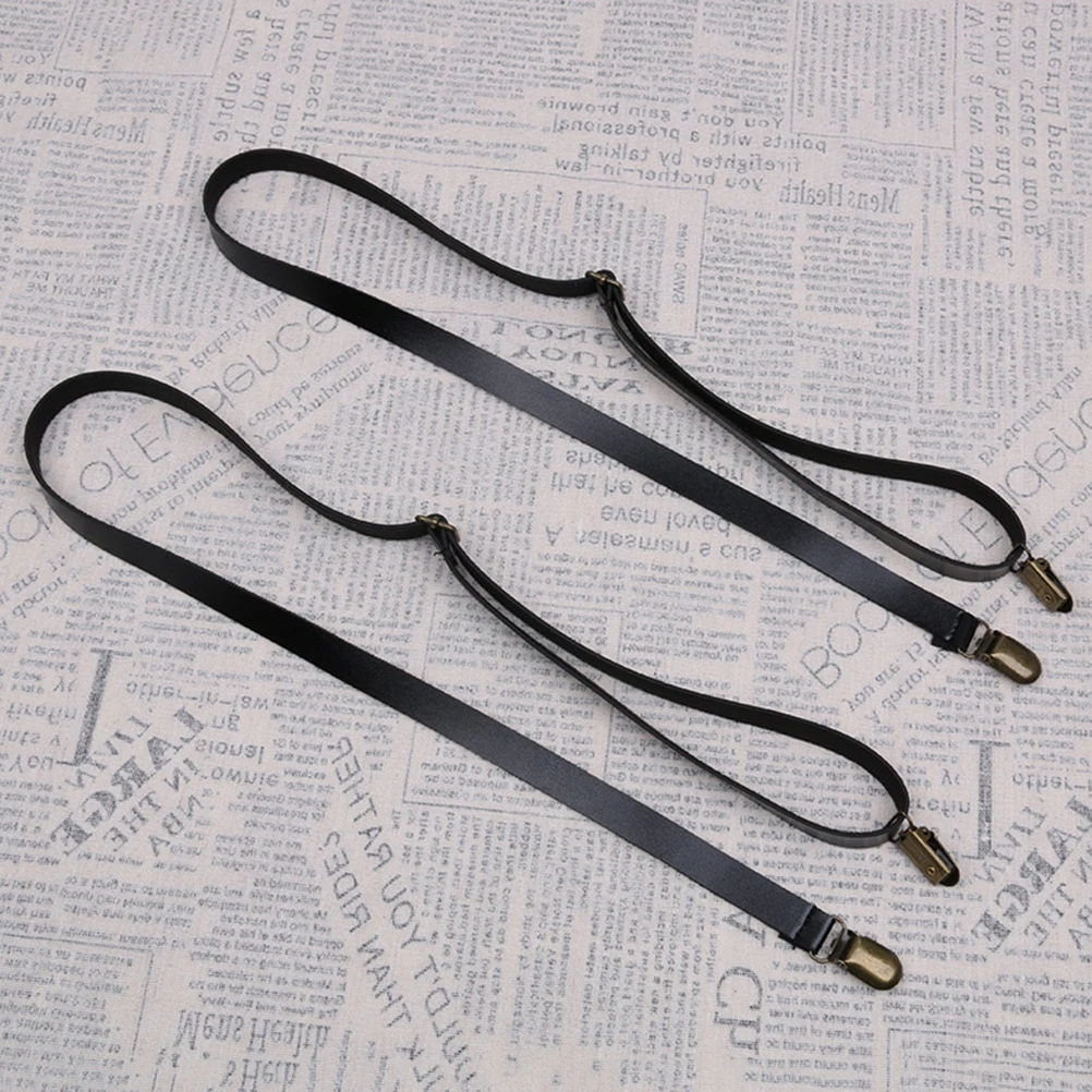 

2Pcs Pants Straps Adjustable Elastic Suspenders Durable Comfortable Braces for Kids Non PU Hanging Neck Trousers Strap