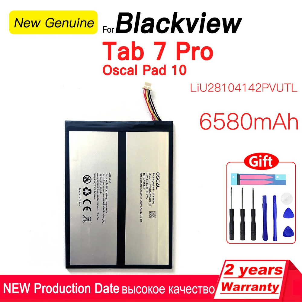 

100% Original 6580mAh LiU28104142PVUTL Battery For Blackview Tab 7 Pro OSCAL Pad 10 Tablets Batteries With Tracking Number