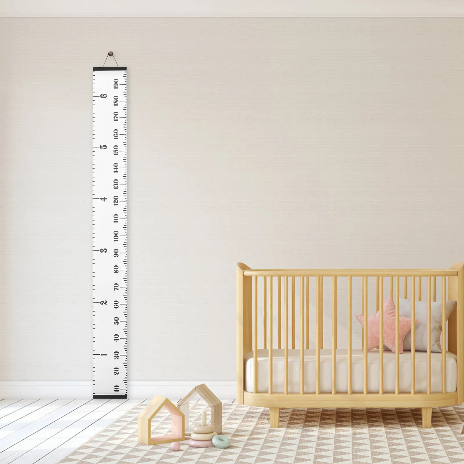 Kids Height Wall Chart Canvas Growth Chart with Minimalist Nordic Design Height Measurement Tool for Toddler Boy Girl Bedroom