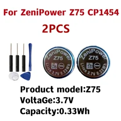 Tws 이어폰용 ZeniPower Z75 배터리, CP1454, 3.7v, 2 개