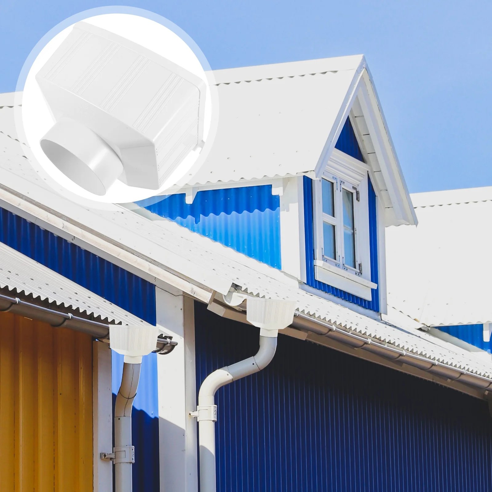 

PVC Rectangular Downspout Gutter Accessory for Villas Rainwater Diverter with Efficient Drainage Rain Gutter Downspout