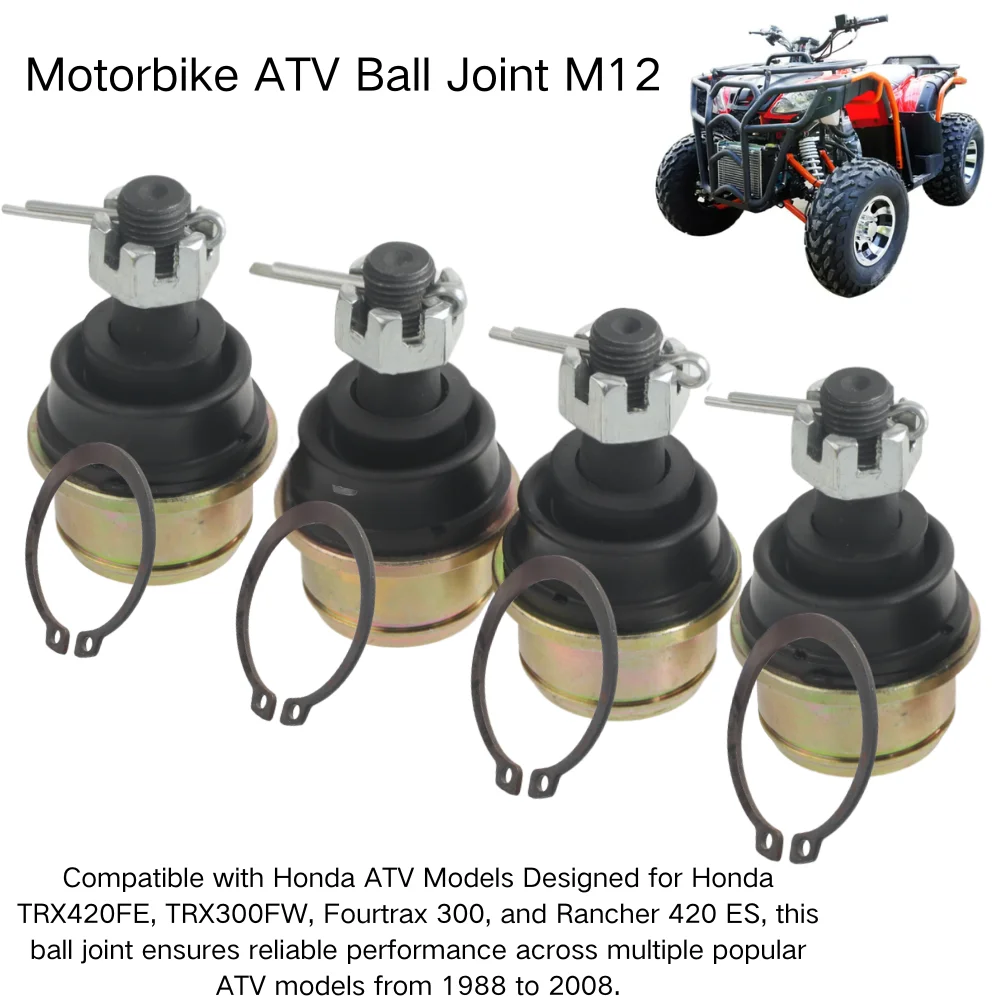 

Motorbike ATV Ball Joint M12 For Honda TRX420FE RANCHER 420 ES 4x4 2007 2008 TRX300FW Fourtrax 300 4X4 1988-2000 Spares