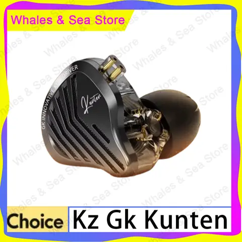 หูฟังโลหะ GK KUNTEN คุณภาพเสียง HiFi HD เบสหนัก หูฟังแบบใส่ในหู สำหรับเล่นกีฬา พร้อมจุกหูฟังแบบถอดได้ รุ่น KZ Supreme EDX ZSN