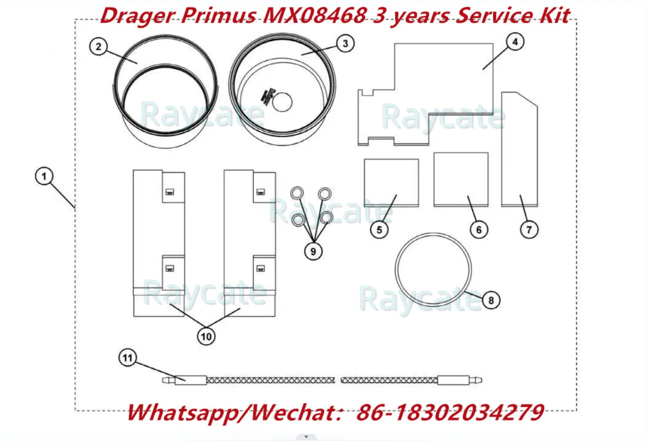 New Original MX08468 Drager Primus 3Years Kit (Battery Not Included)