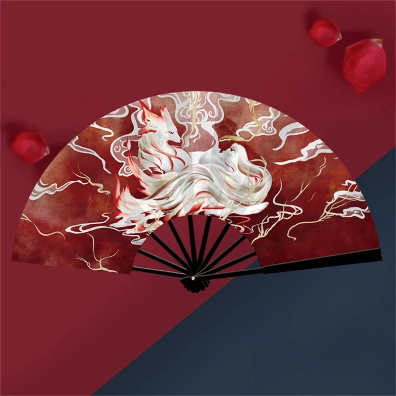 Chinese Shanhaijing Foldings Fan Hand Fan Dance Performances Fan Handhelds Fan