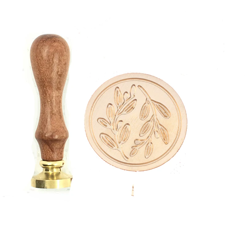 ธรรมชาติ Grass Plant Leaf Wax Stamp เครื่องประดับ,สมุดภาพ DIY โบราณซีลแสตมป์ Retro,Vintage คุณภาพสูง11