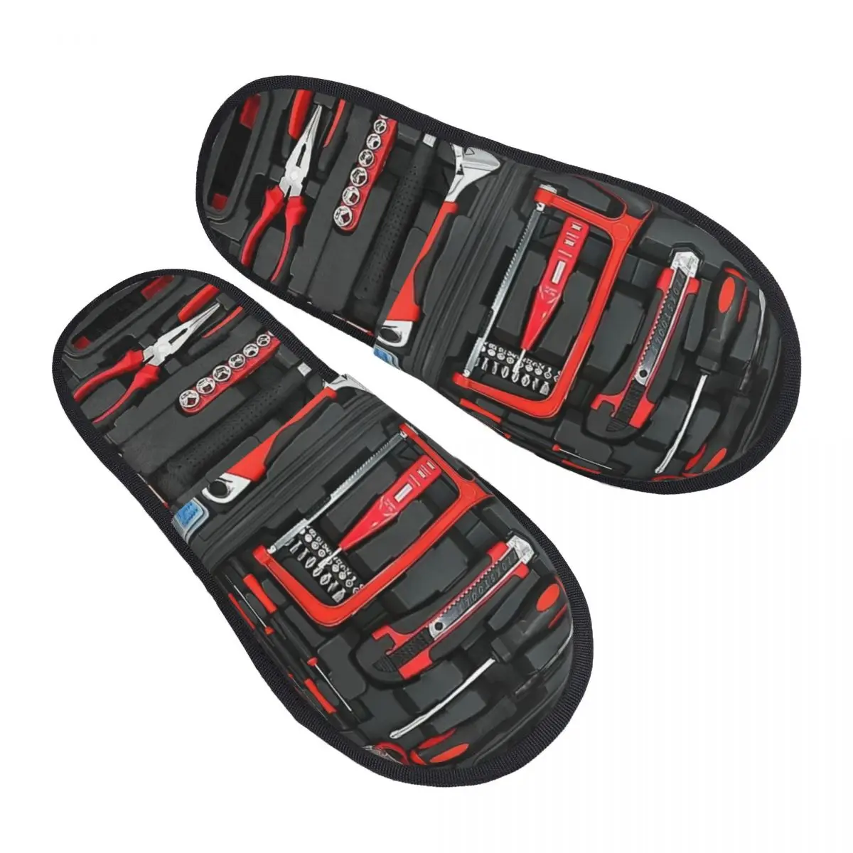 

Custom Print Women Mechanics Large Toolbox House Slippers Cozy Warm Mechanic Memory Foam Fluffy Slipper Indoor Outdoor Shoes