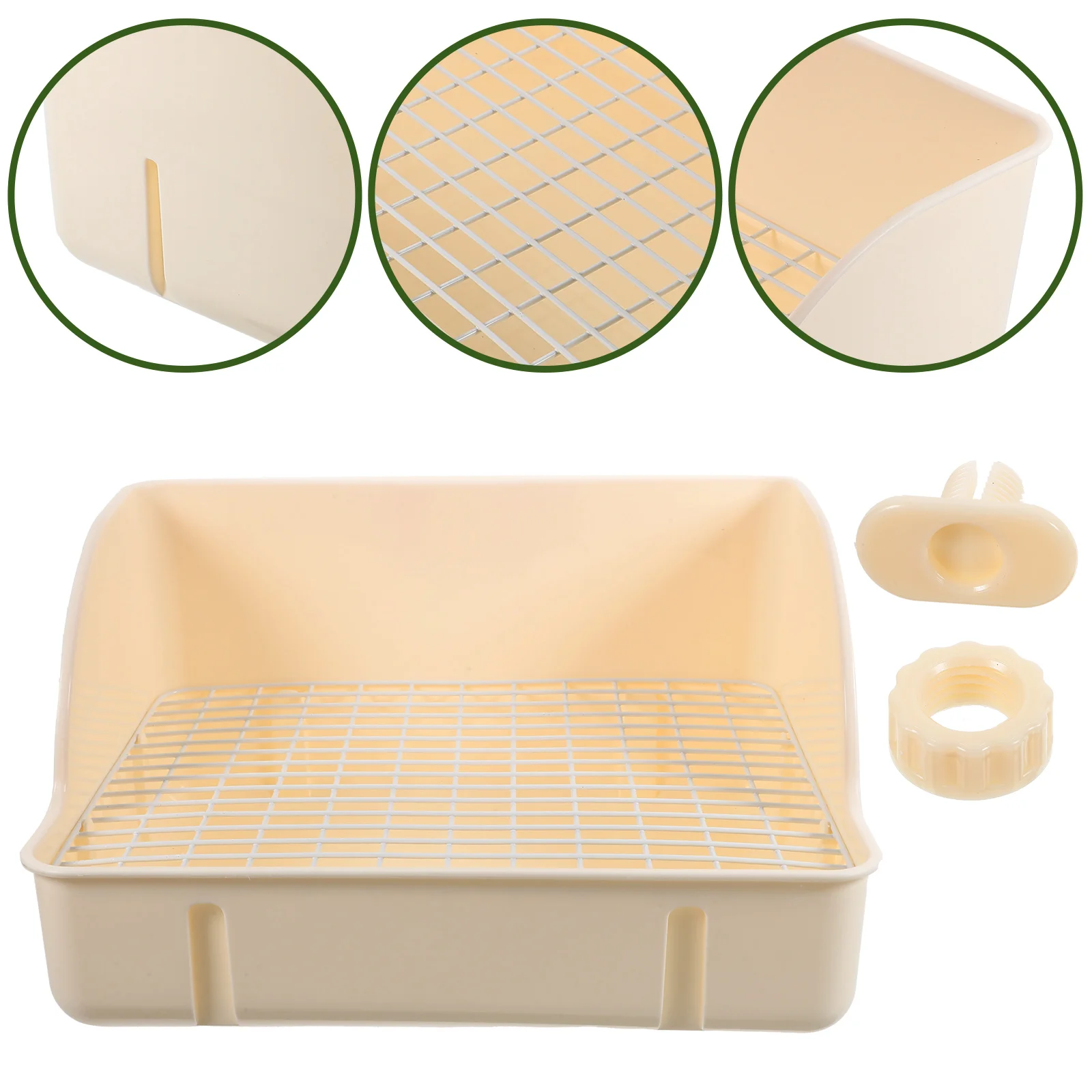 

Large Reusable Rabbit Litter Box Odor Free Pet Toilet Cage Tray For Bunny Hamster Training Durable Cleanable Animal Potty