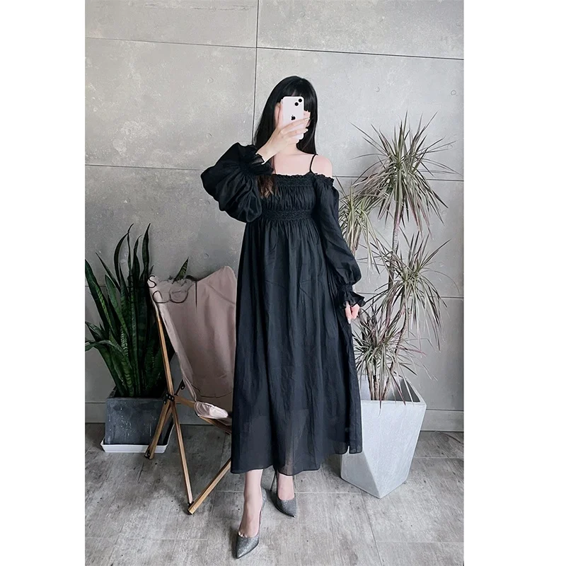 Susan Faionable Ele Lady Début du printemps Nouveau t-shirt brodé lourd Couleurs Long Sve Lâche Femme Dr Taille haute A-Li...