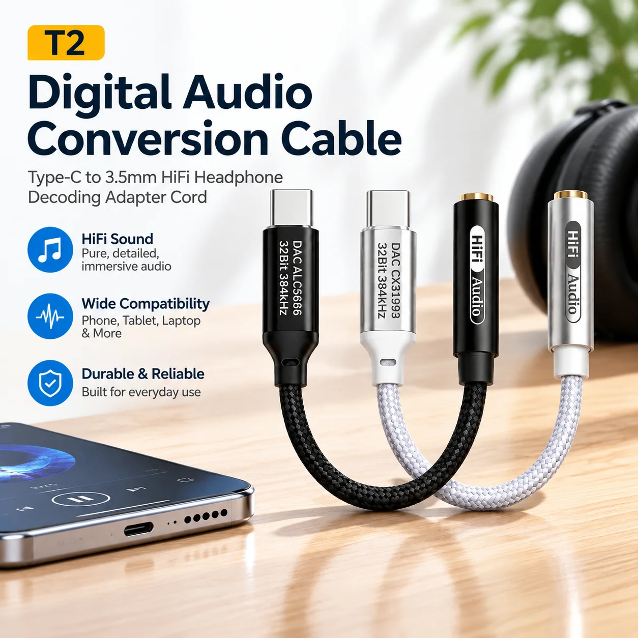 Portable Dac Dongle Usb C - FRANSUN T2 USB-C to 3.5mm DAC