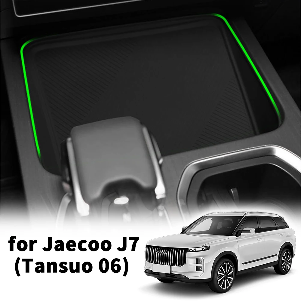 

for Jaecoo J7 7 2024~2026 Car Center Control Under-Dash Storage Wireless Charging Panel Mat Armrest Box Organizer