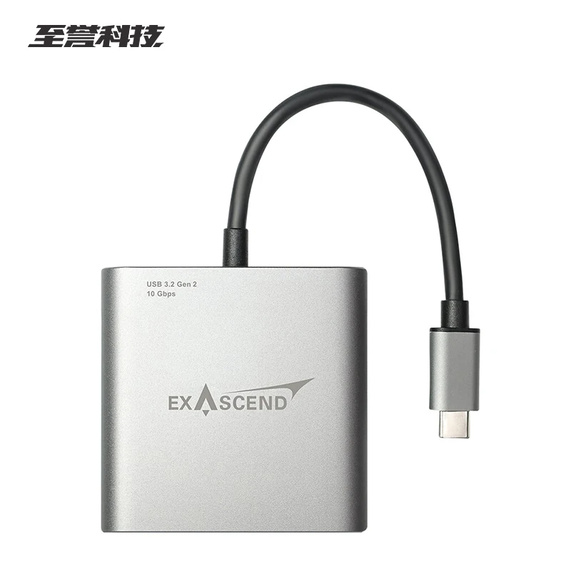 EXASCEND CFexpress Type-B Card Reader and SD Card Reader USB 3.2 Gen 2 Type-C 10Gbps CFe Memory Card Reader