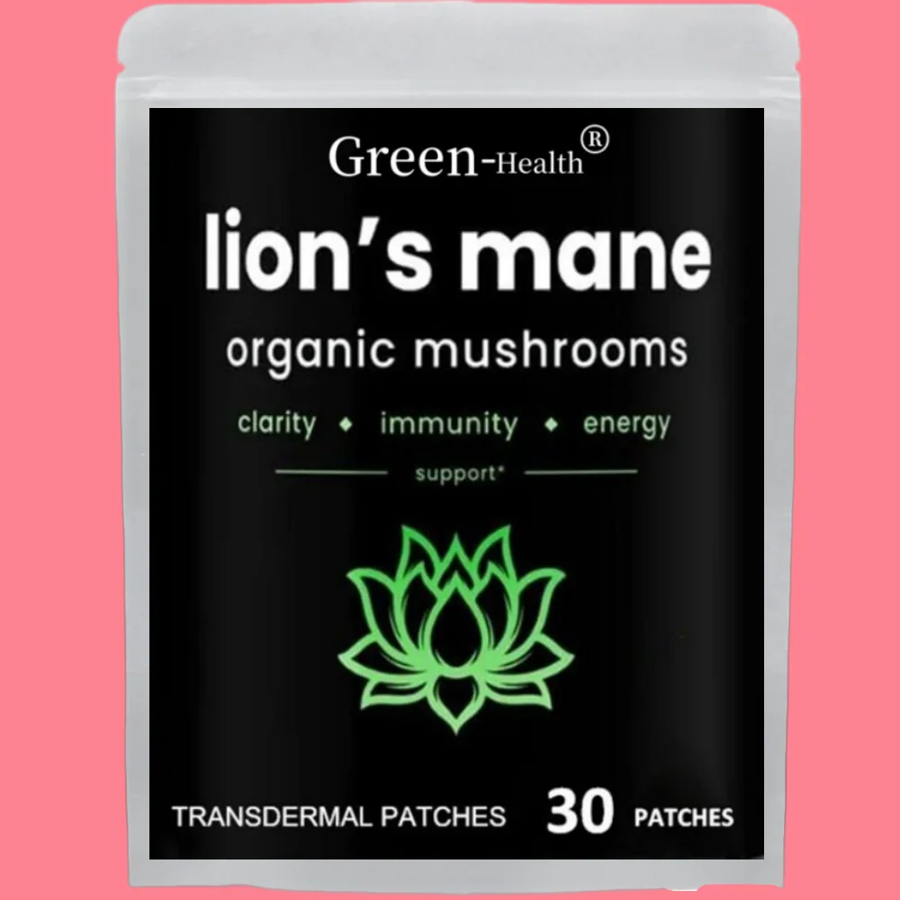 

30 Patches Lions Mane Mushroom Transdermal Patches Memory & Focus Supports Immune System & Brain Health