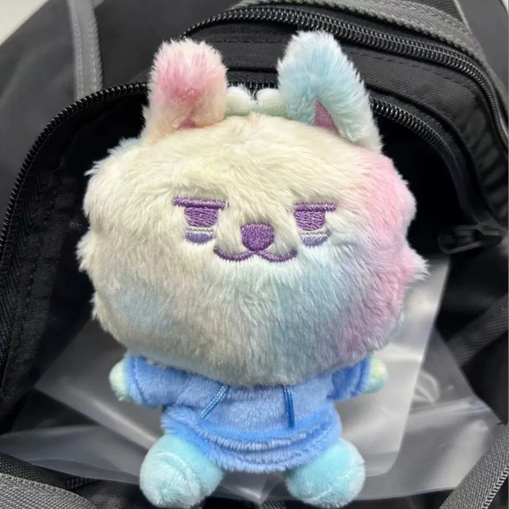 Kawaii Soobin Beomgyu llavero de juguete de peluche colorido Taehyun Hueningkai Yeonjun llaveros de muñecos de peluche bolsa llave colgante regalos para seguidores