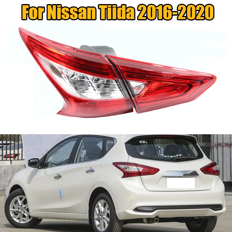 Inner Outer Rear Tail light lamp Taillights Taillamps Brake Light For Nissan Tiida 2016 2017 2018 2019 2020 Car Accessories