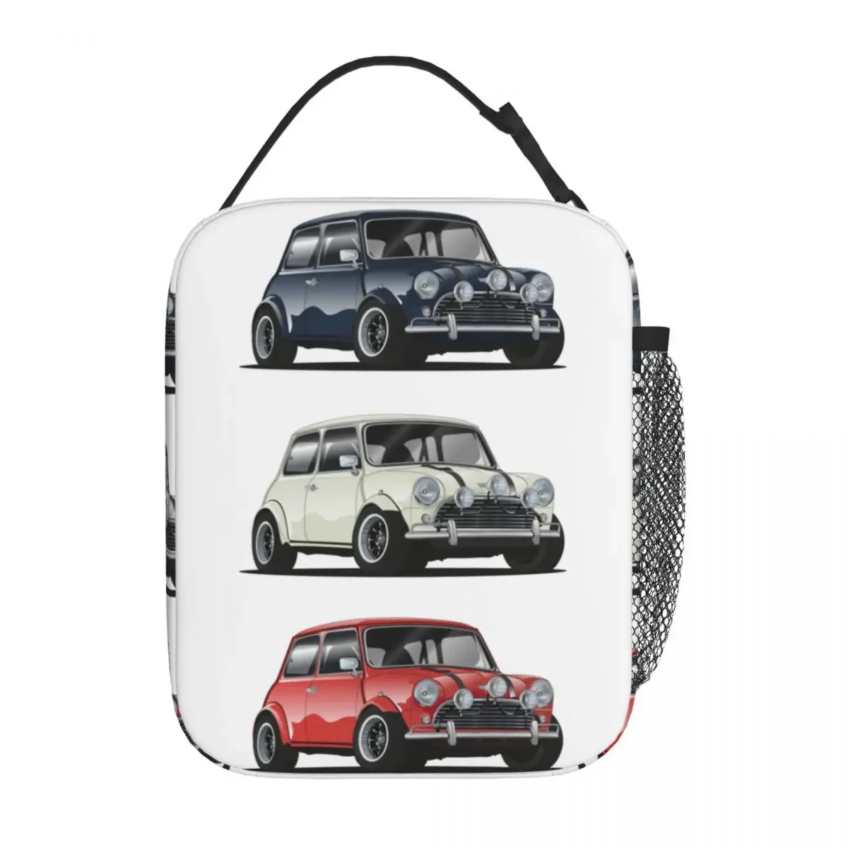 

Mini Cooper Thermal Insulated Lunch Bags Travel Italian Trio Cars Reusable Bag for Lunch Thermal Cooler Food Box