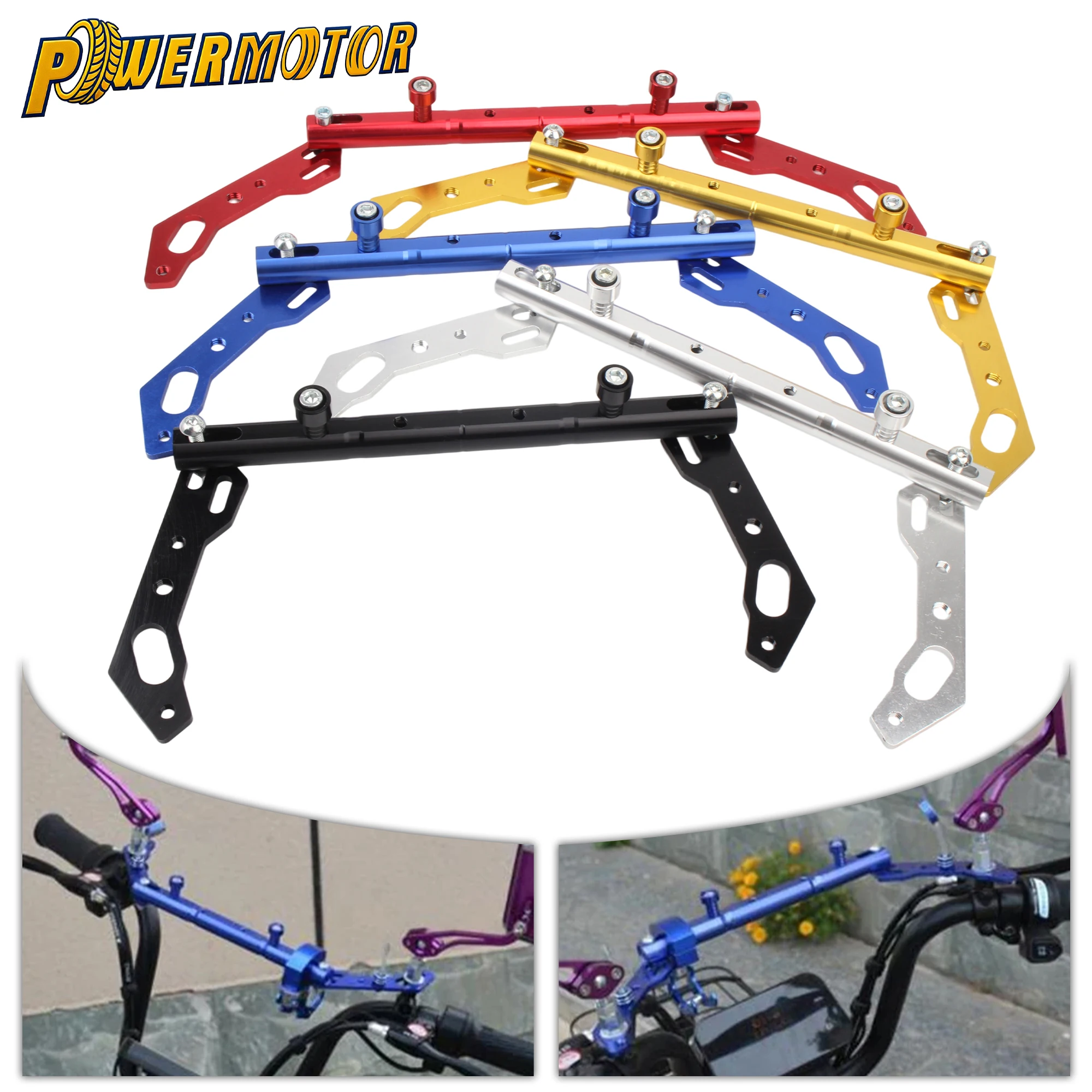 

Motorcycle Adjustment Handlebar Cross Bar CNC Aluminum Handlebar Balance Bar Multifunctional Extension Bracket Accessories