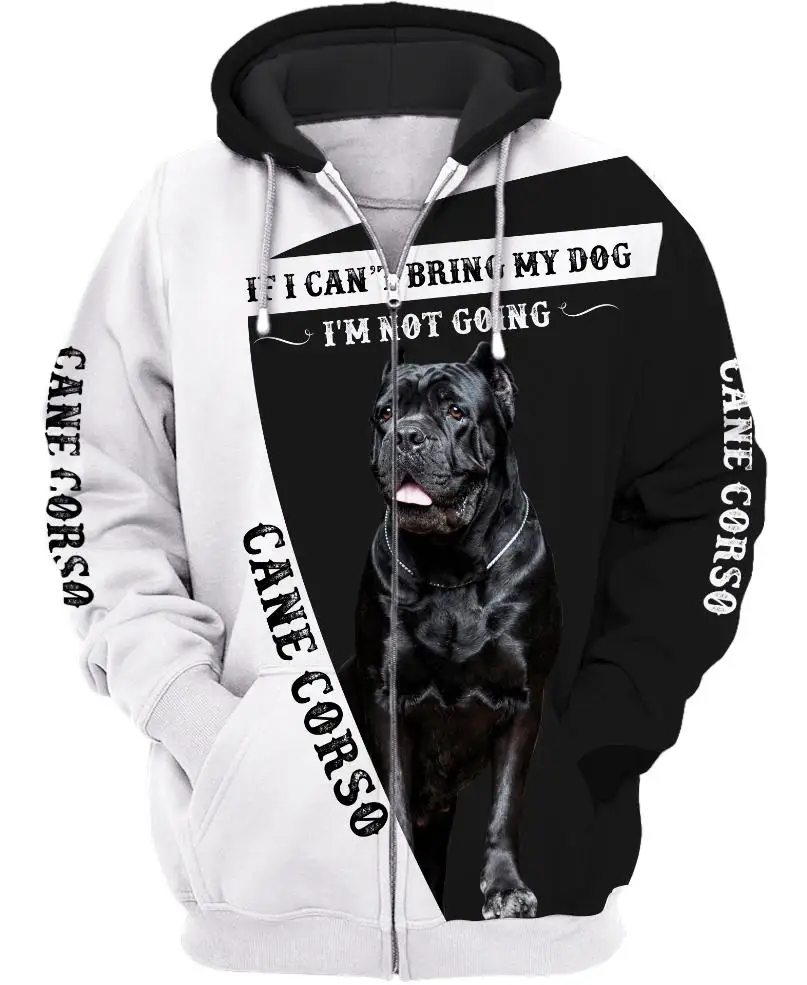 Never Underestimate An Old Man With A Cane Corso 3D Print Hoodies Men For Women Pullovers Zipper Hoodie Casual Street Tracksuit